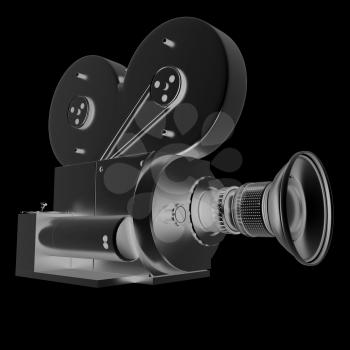 Old camera. 3d render