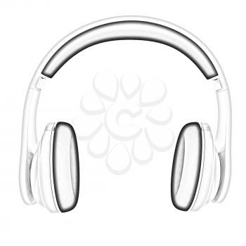 headphones on a white background