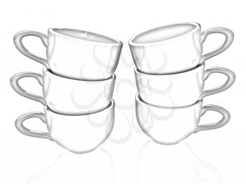 mugs on a white background