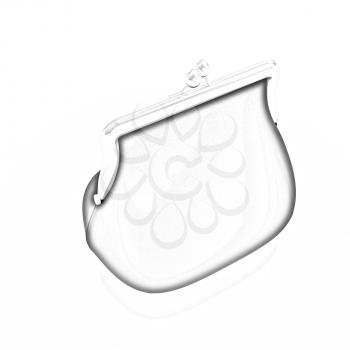 purse on white background 