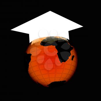 Global Education on a black background