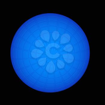 Sphere isolated on white. Illustration for your design. 