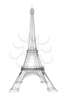 3d Eiffel Tower render