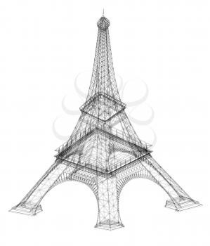 3d Eiffel Tower render