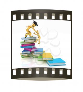 Welcome to best of knowledge! On a white background. The film strip