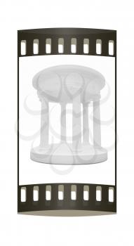 Rotunda on a white background. The film strip