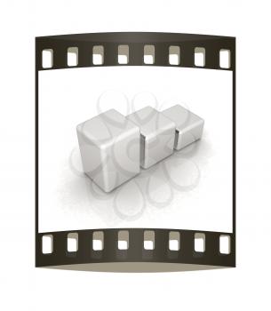 Blocks on a white background. The film strip