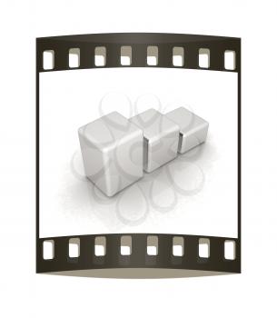 Blocks on a white background. The film strip