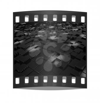 Abstract urban background. The film strip with place for your text