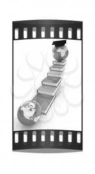 The growth of education. Globally. The film strip