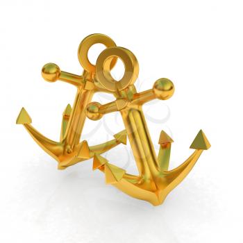 Gold anchors