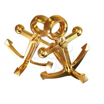 Gold anchors