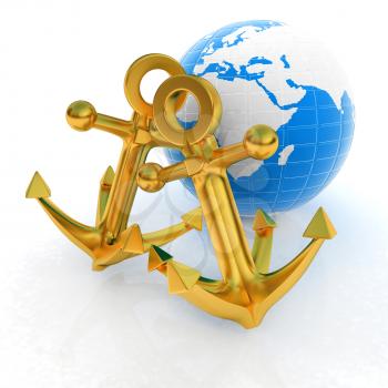 Gold anchors and Earth