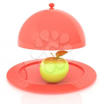 Serving dome or Cloche and apple 