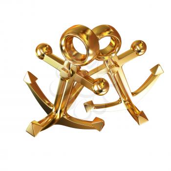 Gold anchors