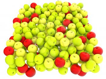 apples isolated on white