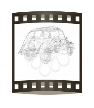3d model retro car
