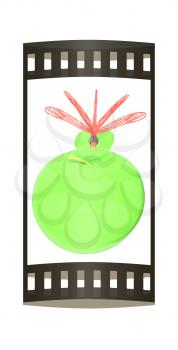 Dragonfly on apple