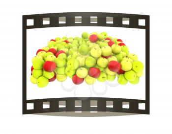 apples isolated on white