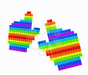 Set of Link selection computer mouse cursor on white background