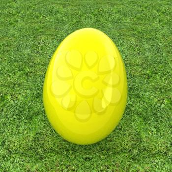 Big Easter Egg on a green grass