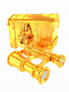 binoculars and chest