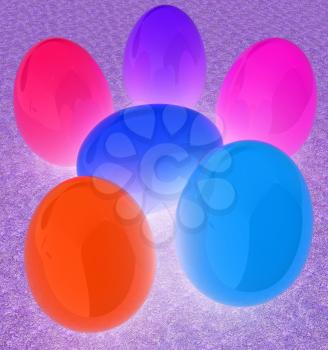 Colored Easter eggs