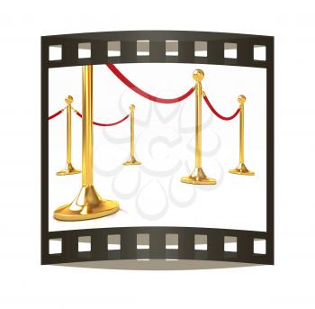 3d illustration of path to the success. The film strip