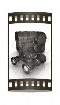 binoculars and chest. The film strip