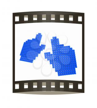 Set of Link selection computer mouse cursor on white background. The film strip