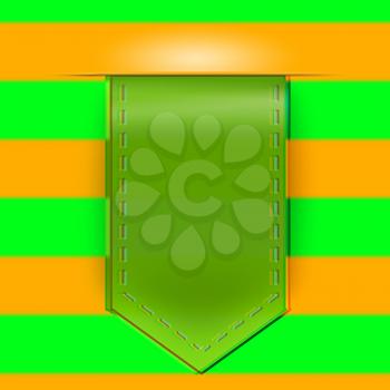 icon arrow pattern of green and yellow. 3D illustration. Anaglyph. View with red/cyan glasses to see in 3D.