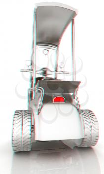 scooter. 3D illustration. Anaglyph. View with red/cyan glasses to see in 3D.