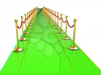 3d illustration of path to the success. 3D illustration. Anaglyph. View with red/cyan glasses to see in 3D.
