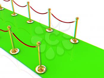 3d illustration of path to the success. 3D illustration. Anaglyph. View with red/cyan glasses to see in 3D.