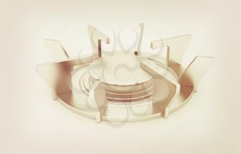 3d Gas Ring on a white background