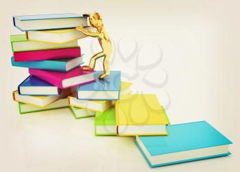 The world is opened for you. Global Education on a white background. 3D illustration. Vintage style.