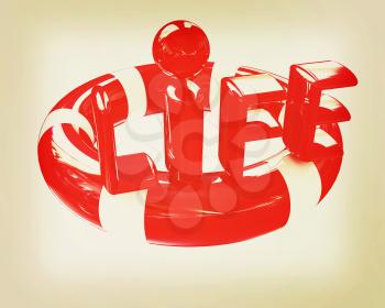 Concept of life-saving.3d illustration . 3D illustration. Vintage style.