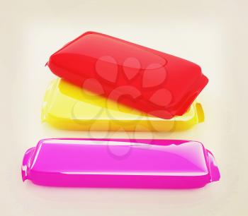 3d candy bar. 3D illustration. Vintage style.