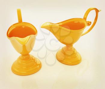 Vase in the eastern style. 3D illustration. Vintage style.