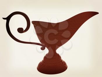 Vase in the eastern style. 3D illustration. Vintage style.