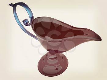 Vase in the eastern style. 3D illustration. Vintage style.