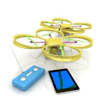 Drone, remote controller and tablet PC