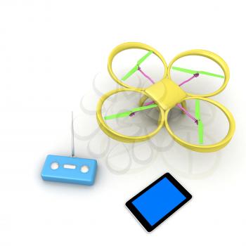 Drone, remote controller and tablet PC