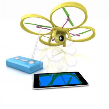 Drone, remote controller and tablet PC