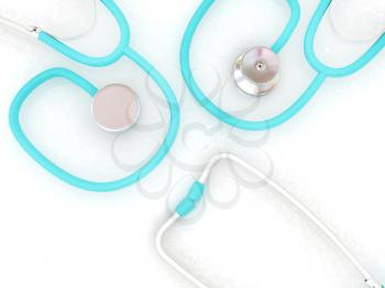 stethoscope. 3d illustration