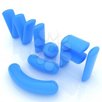 WiFi symbol. 3d illustration