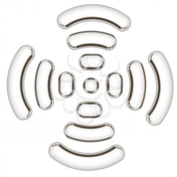 Radio Frequency Identification symbol. 3d illustration