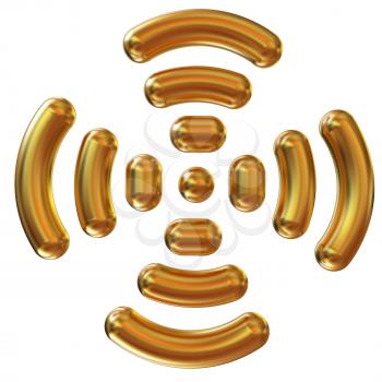 Radio Frequency Identification symbol. 3d illustration