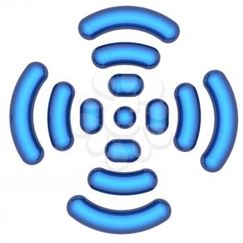 Radio Frequency Identification symbol. 3d illustration