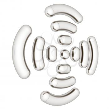 Radio Frequency Identification symbol. 3d illustration